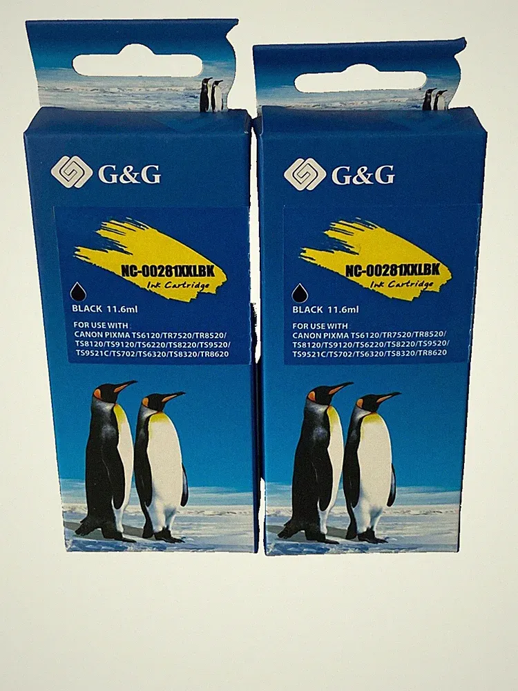(2) G &G Ink Cartridges NC-00281XXL BK Black Ink NEW