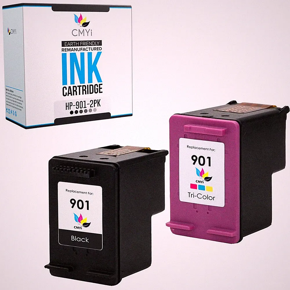 2PK Compatible HP 901 Ink Cartridges Combo Pack for OfficeJet G510a G510g G510n