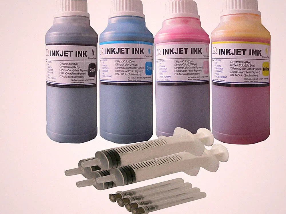 4x250ml ND® Direct Dye inkjet inks for any textile fabric printing