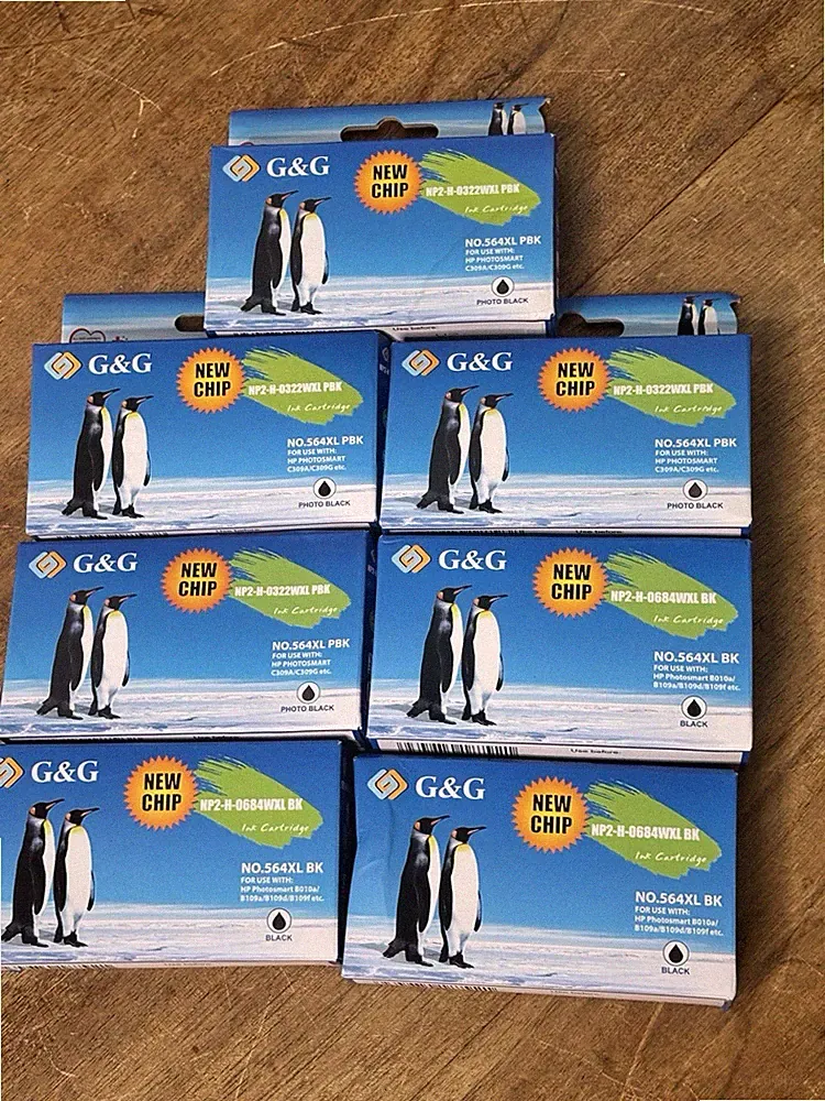 7 G&G 564XL PBK Ink Cartridge Compatible HP Photosmart C309A C309G Photo Black