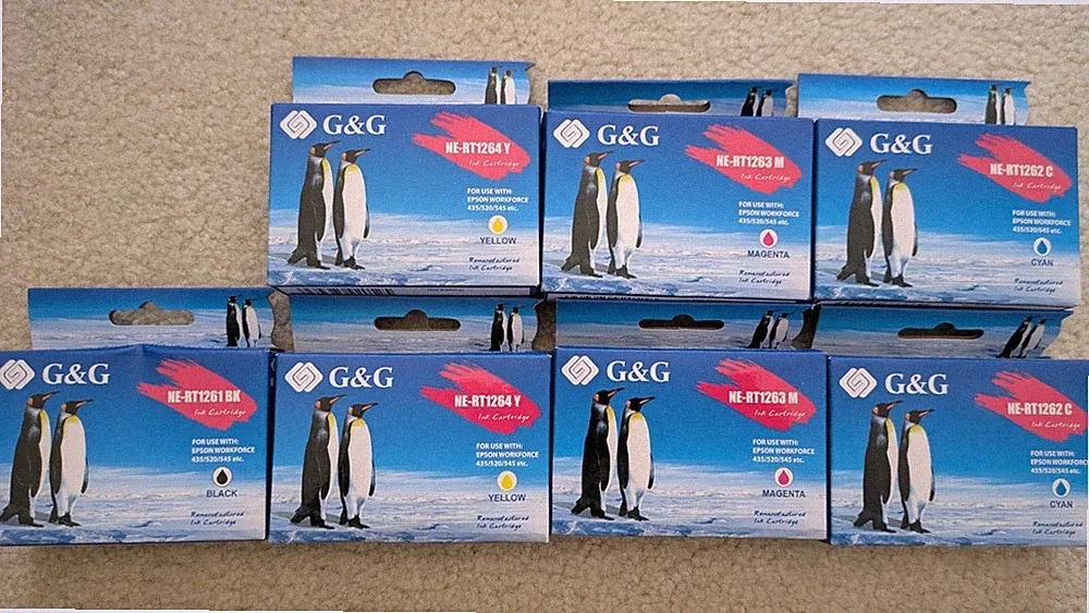 FAST SHIP - LOT G&G Ink Cartridge for Epson Workforce Printer 435 520 545 Inkjet