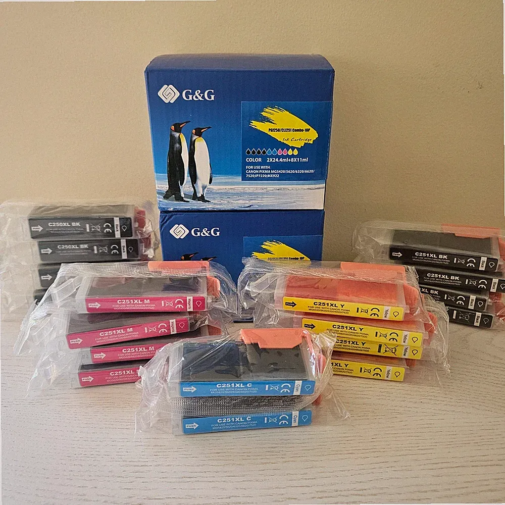 G&G 18 Ink Cartridges Canon Pixma MG5420 5620 6320 6620 7520 IP7220 MX922 Sealed