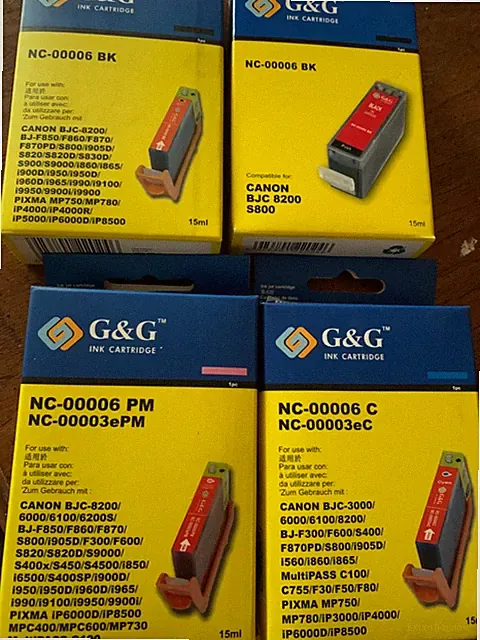 G&G Black Ink Cartridge Lot of 4 NC-00006 Canon Series