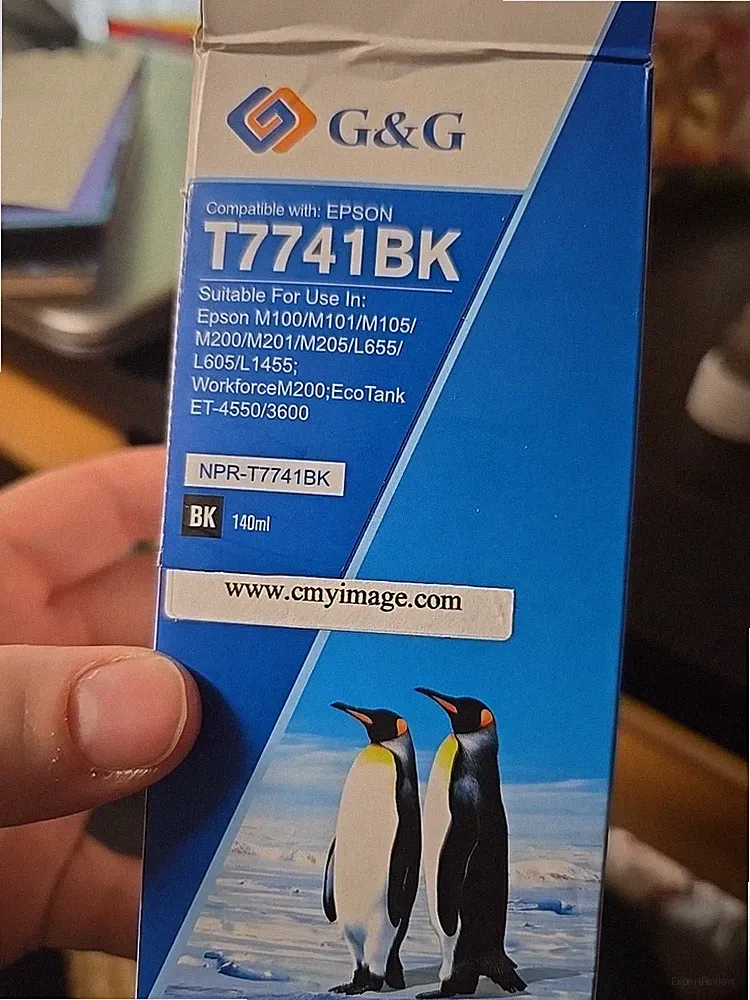 G & G Black Ink for Tank Printers 140ml Bottle NPR-T7741BK for Epson New Sealed