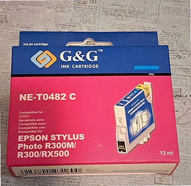 G & G Blue Ink Cartridge NE-T0482 C 13 ml New In Box