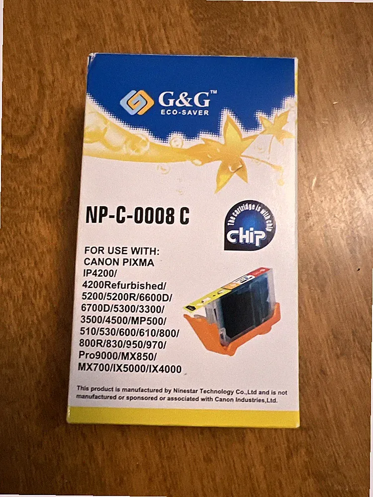 G&G Eco-Saver Ink Cartridge NP-C-0008 C New