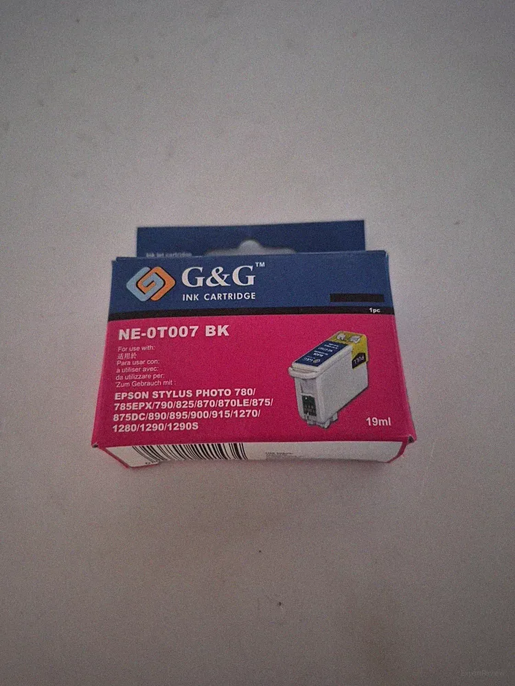 G&G Ink Cartridge NE-0T007BK New Old Stock Epson Stylus Photo Black