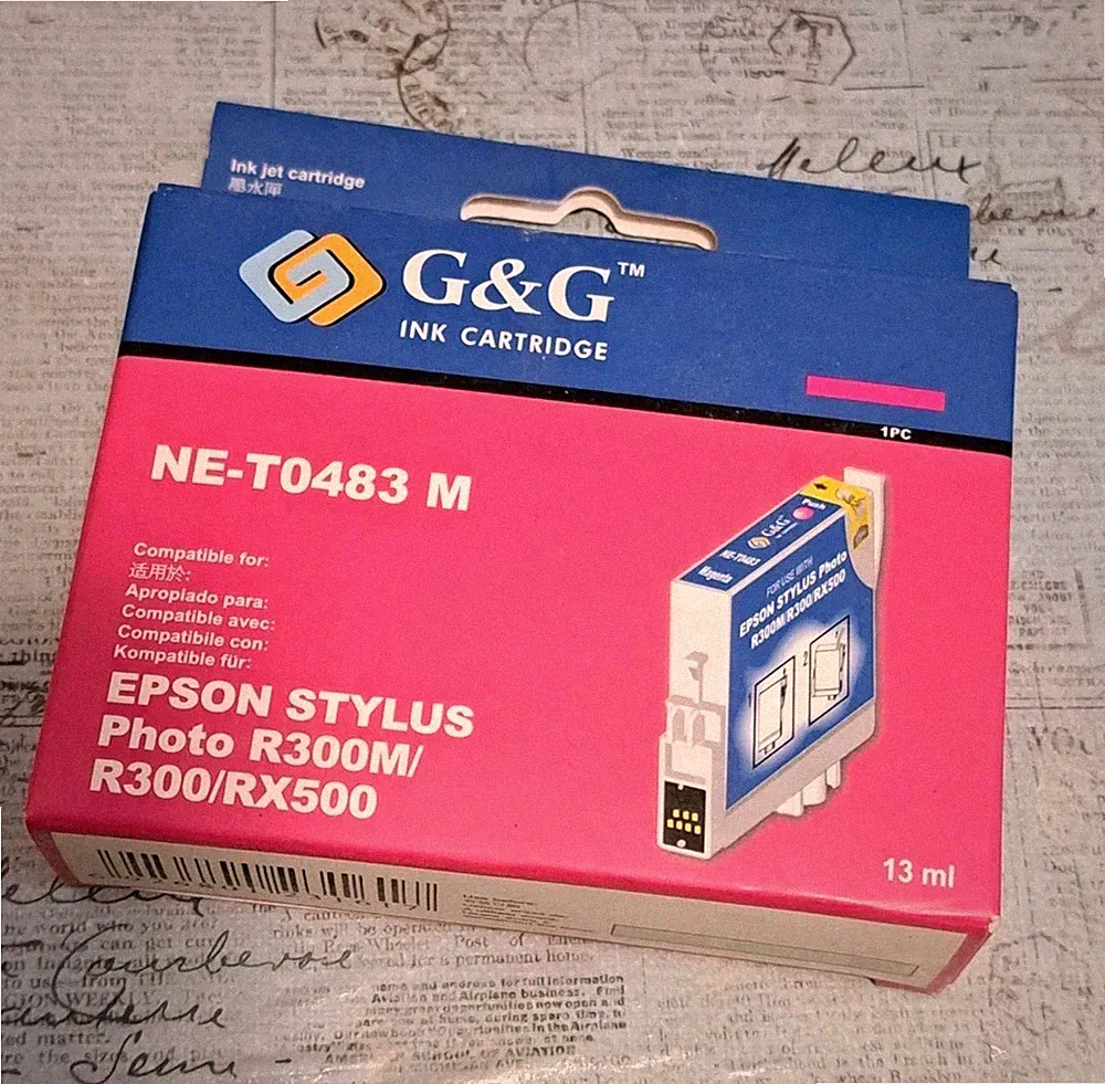 G & G MAGENTA Ink Cartridge NE-T0483 M 13 ml New In Box