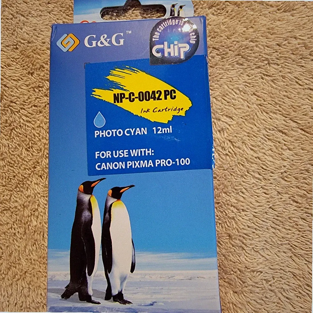 G&G NP-C-0042 PC Ink Cartridge Photo Cyan 12 ml. See Description