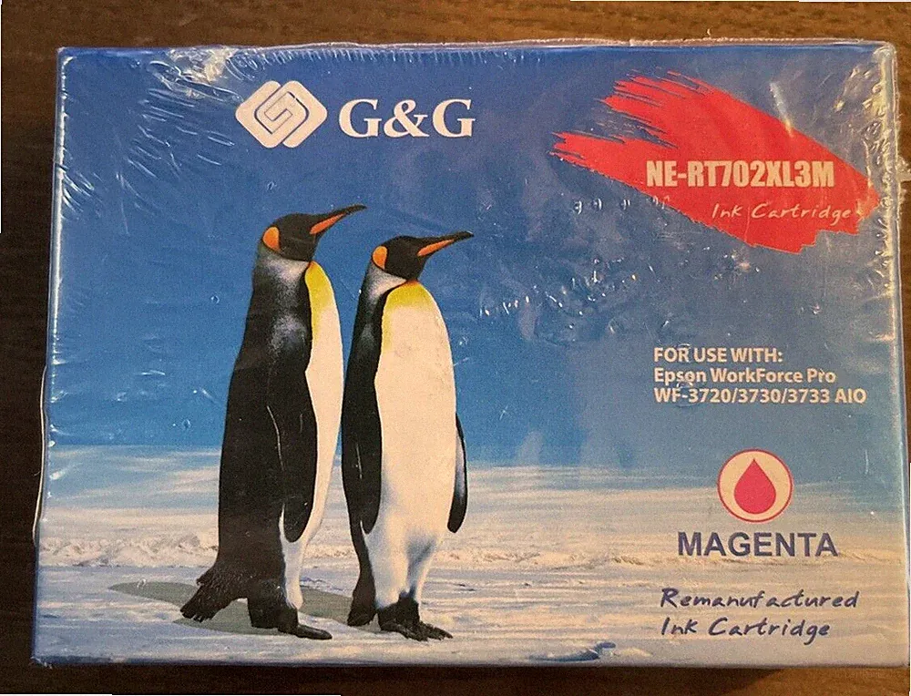 G&G printer ink #NE-RT702XL3M Color MAGENTA New Unopened