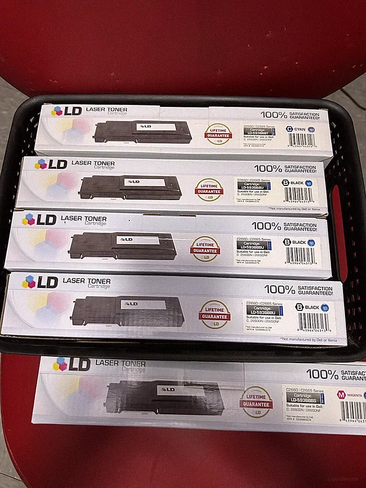 Laser Toner Ink - 3 Black 1 Cyan 1 Magenta