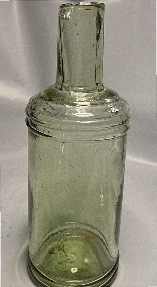 Light Green Master Ink Bottle with Pour Spout. Late 1800s. No Chips or Cracks