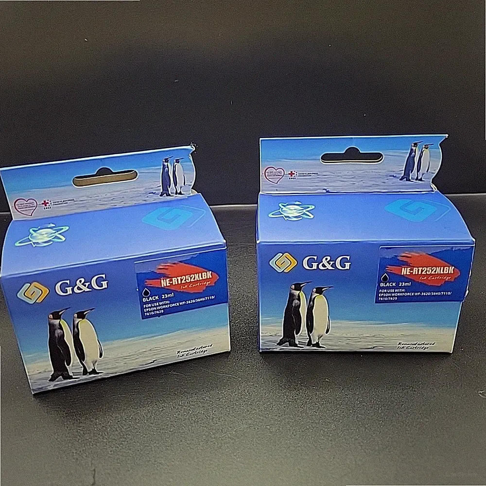 NEW G&G Black Printer Ink Cartridge for Epson Workforce Printer Lot of 2