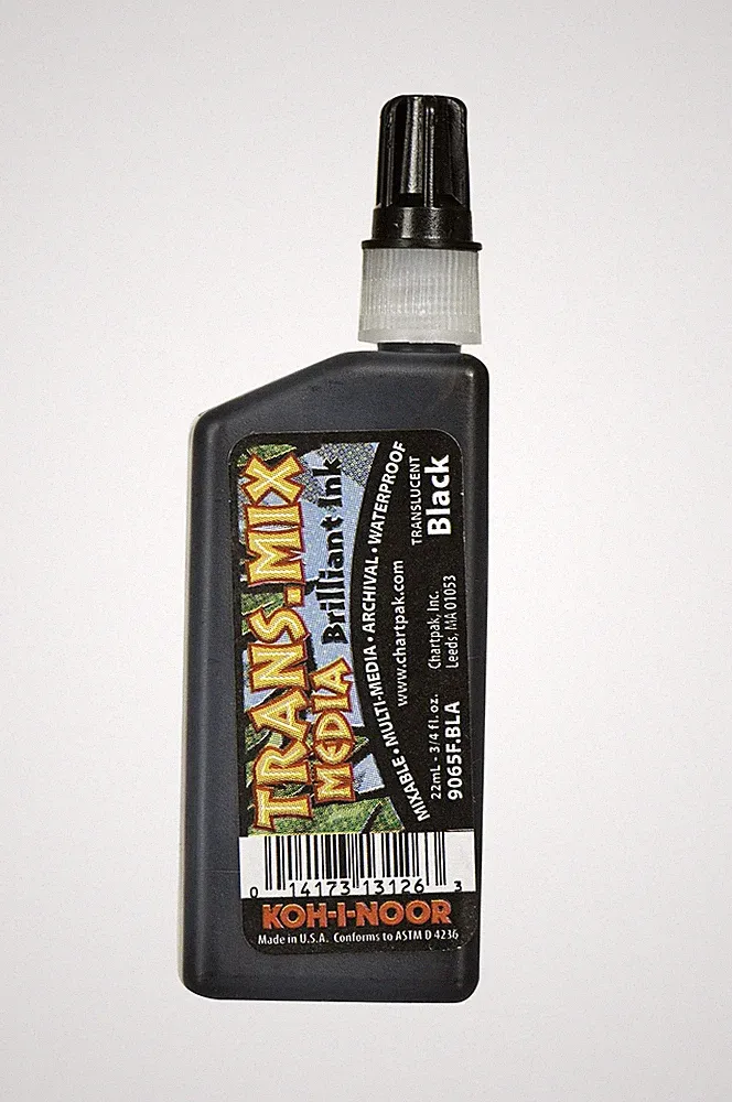 Translucent Mix Media Pigment-Based Drawing Ink, 0.75 Oz. Bottle, Black (9065...